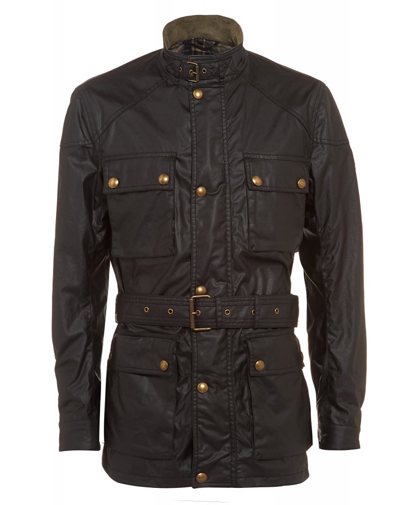 Belstaff Black Roadmaster Waxed Cotton Jacket