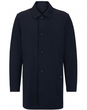 Mens P-Jared Button-Up Coat Dark Blue